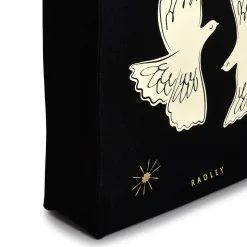 Two Turtle Doves Medium Open Top Tote Black