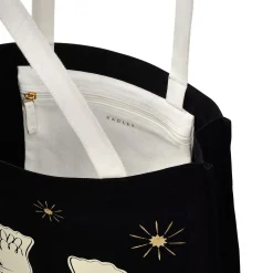 Two Turtle Doves Medium Open Top Tote Black